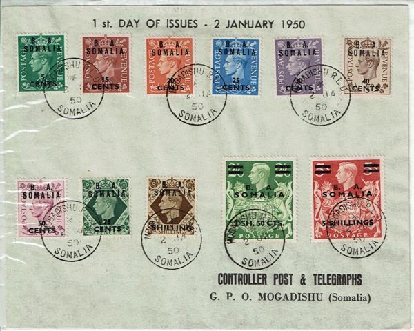 Image of BOFIC ~ Somalia SG S21/31 FU British Commonwealth Stamp